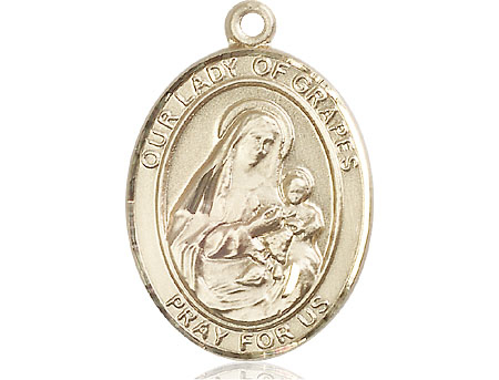 14kt Gold Our Lady of Grapes Medal