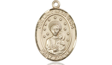 14kt Gold Our Lady of la Vang Medal