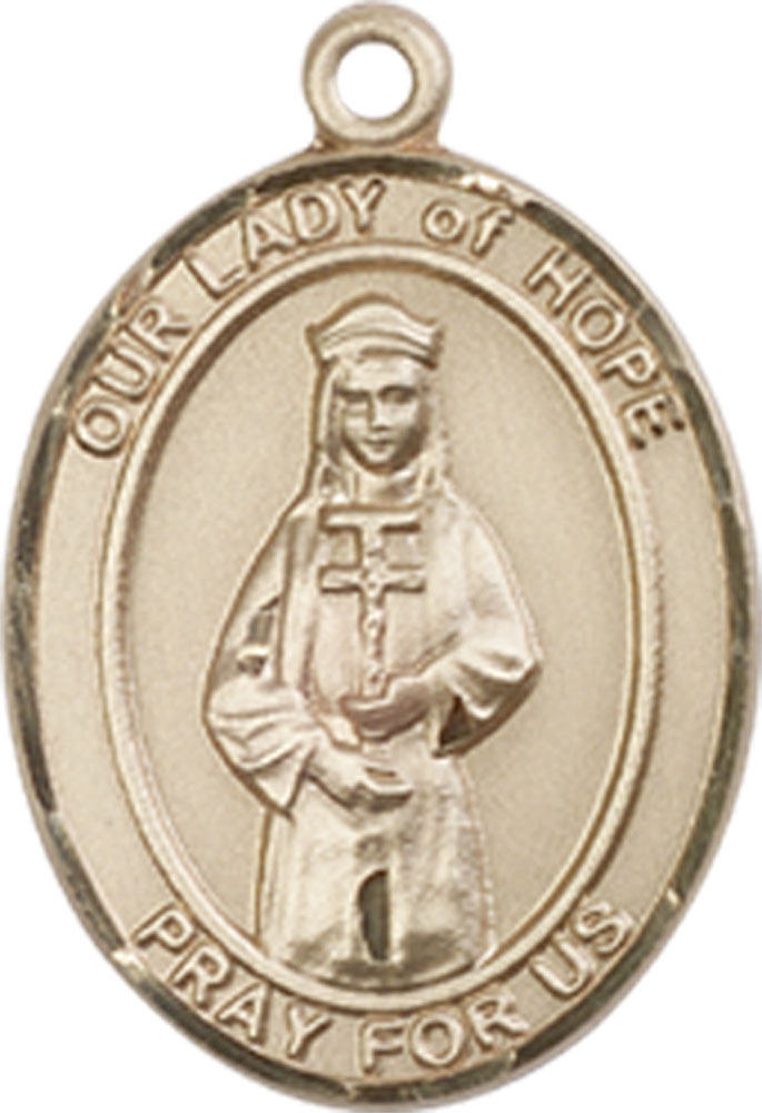 14kt Gold Our Lady of Hope Medal