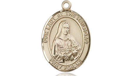14kt Gold Our Lady of the Railroad Medal