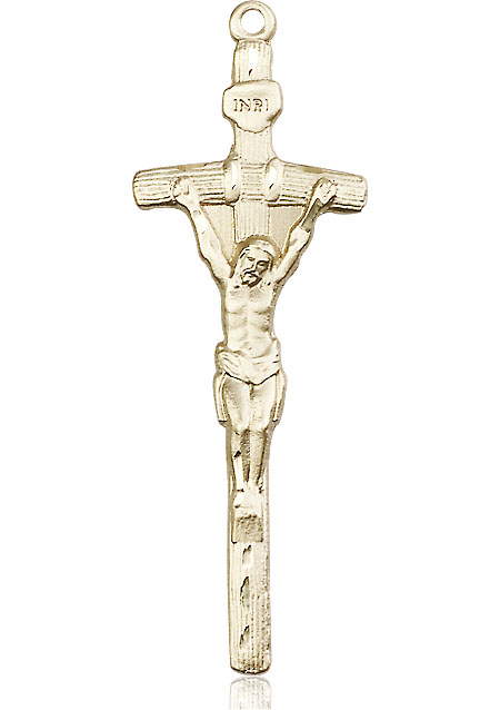 14kt Gold Papal Crucifix Medal