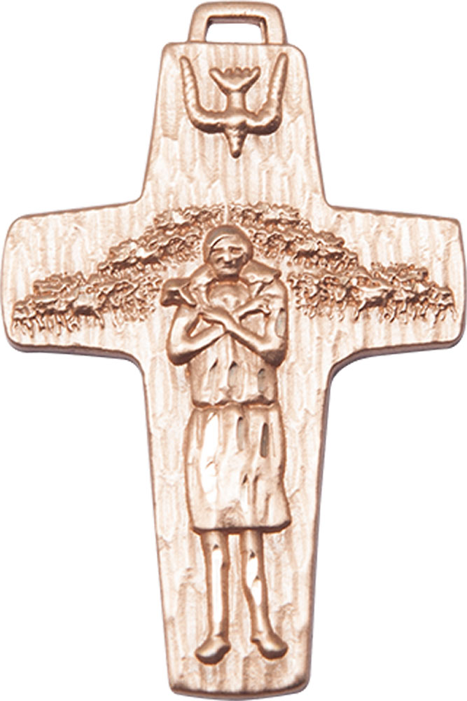 14kt Gold Papal Crucifix Medal