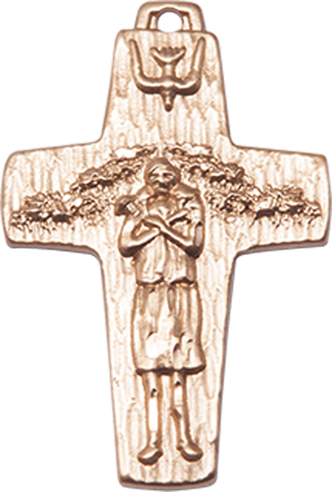 14kt Gold Papal Crucifix Medal