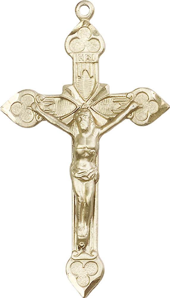 14kt Gold Crucifix Medal
