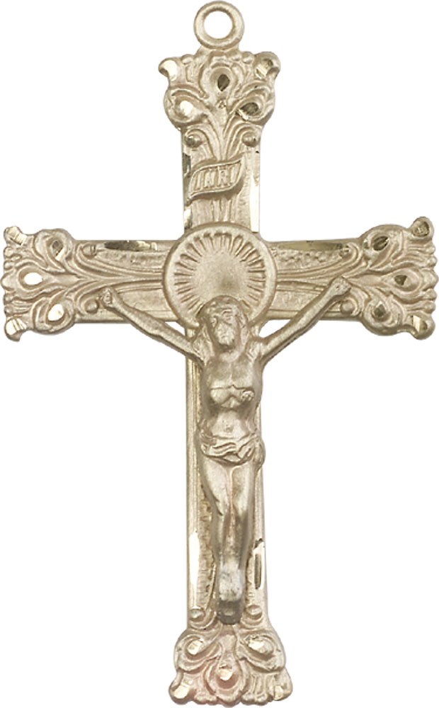 14kt Gold Crucifix Medal