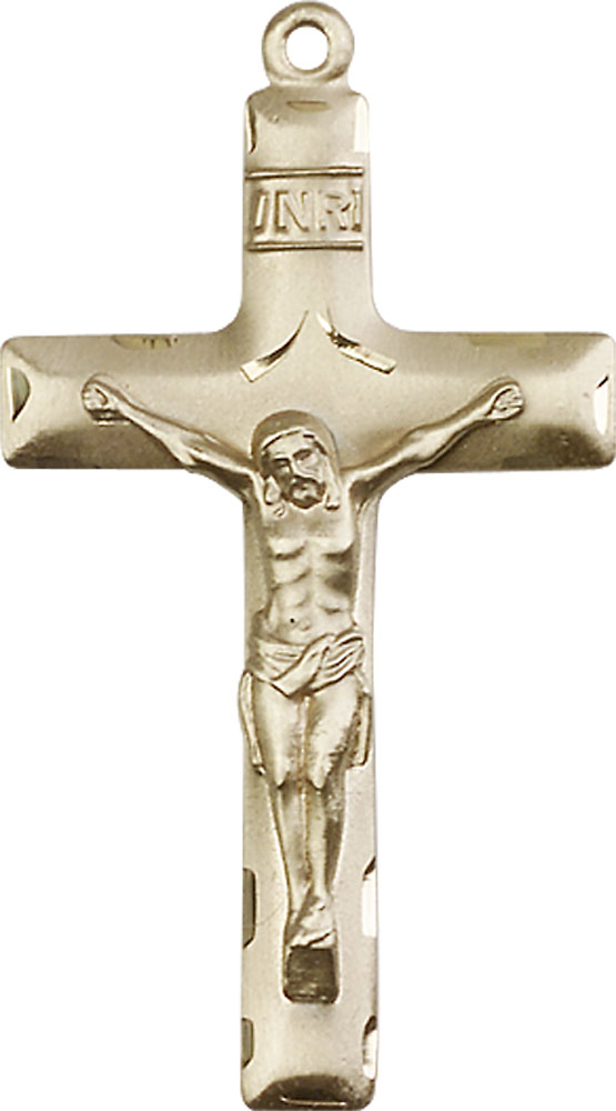 14kt Gold Crucifix Medal
