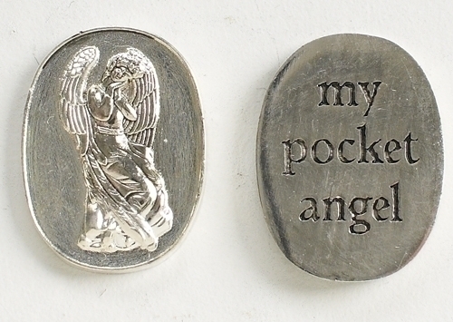 1&quot; Oval Angel Token W/Display