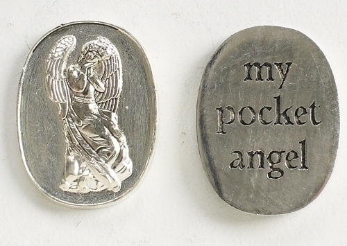 1&quot; Oval Angel Token W/Display