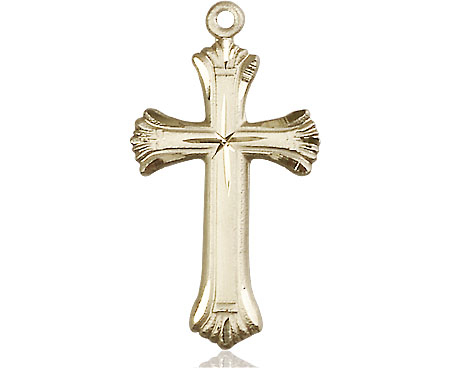 14kt Gold Filled Cross Medal - With Box
