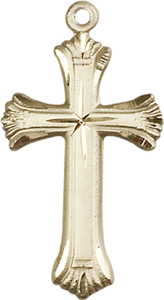 14kt Gold Filled Cross Medal - With Box