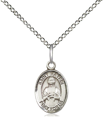 Sterling Silver Saint Kateri Pendant on a 18 inch Sterling Silver Light Curb chain