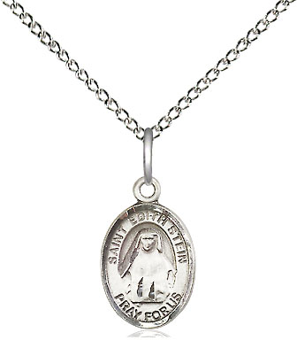 Sterling Silver Saint Edith Stein Pendant on a 18 inch Sterling Silver Light Curb chain
