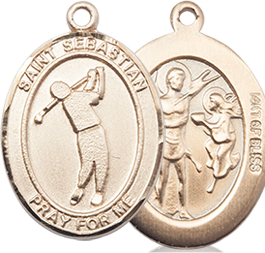14kt Gold Filled Saint Sebastian Golf Medal