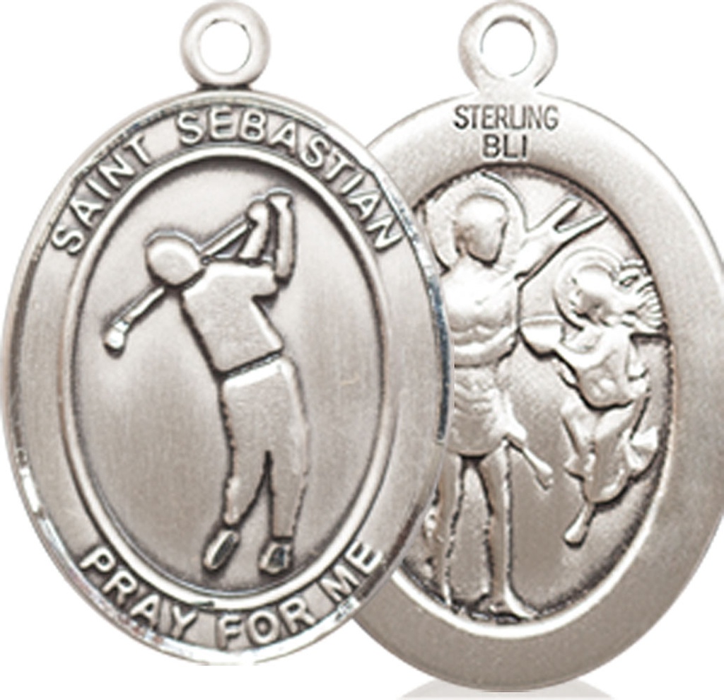 Sterling Silver Saint Sebastian Golf Medal