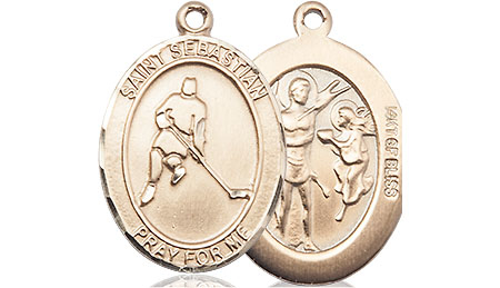 14kt Gold Filled Saint Sebastian Ice Hockey Medal