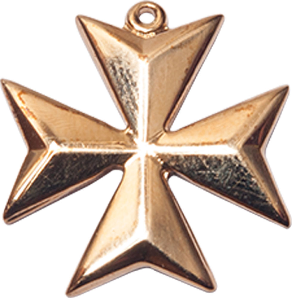 14kt Gold Filled Maltese Cross Medal