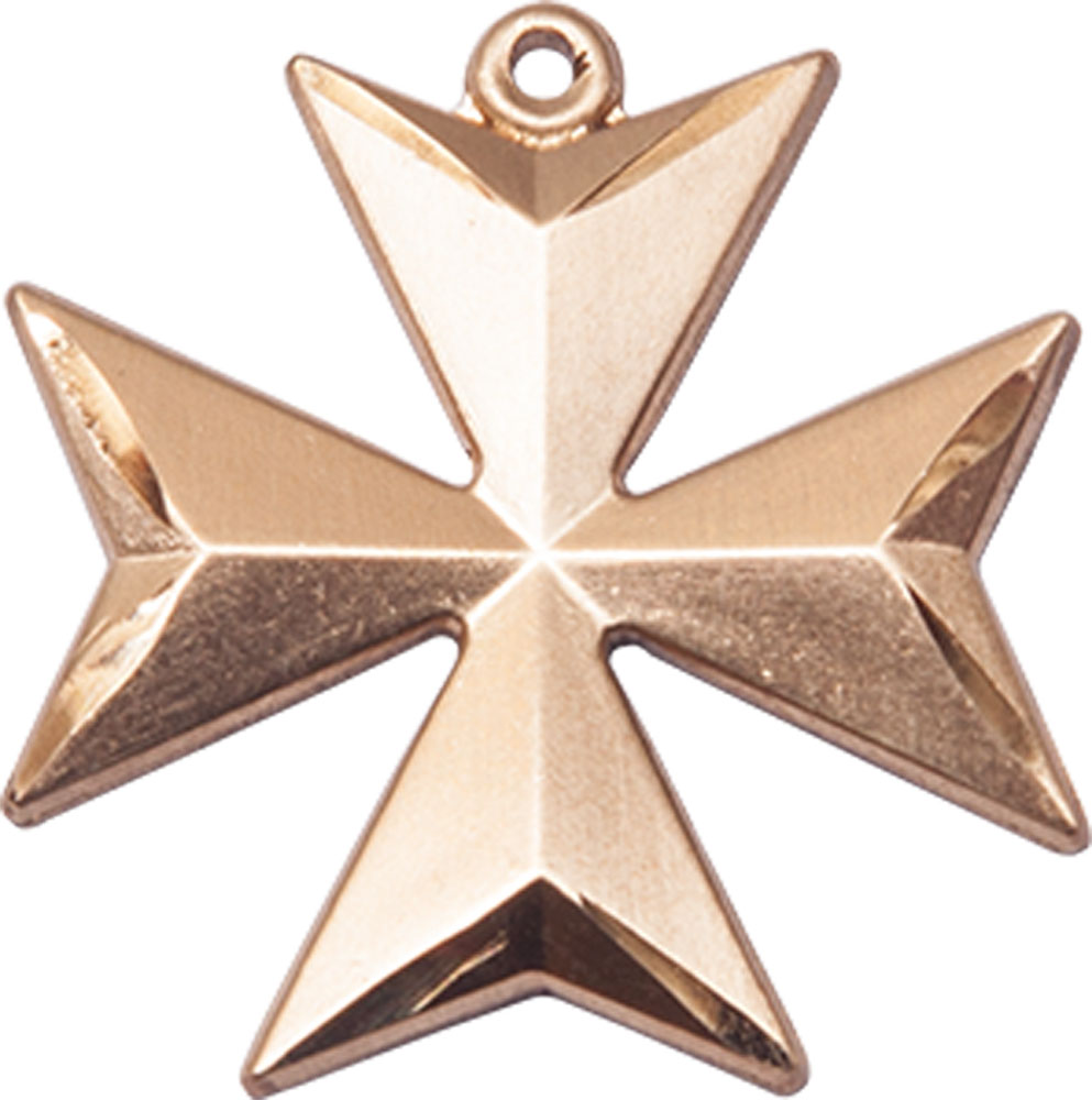 14kt Gold Filled Maltese Cross Medal