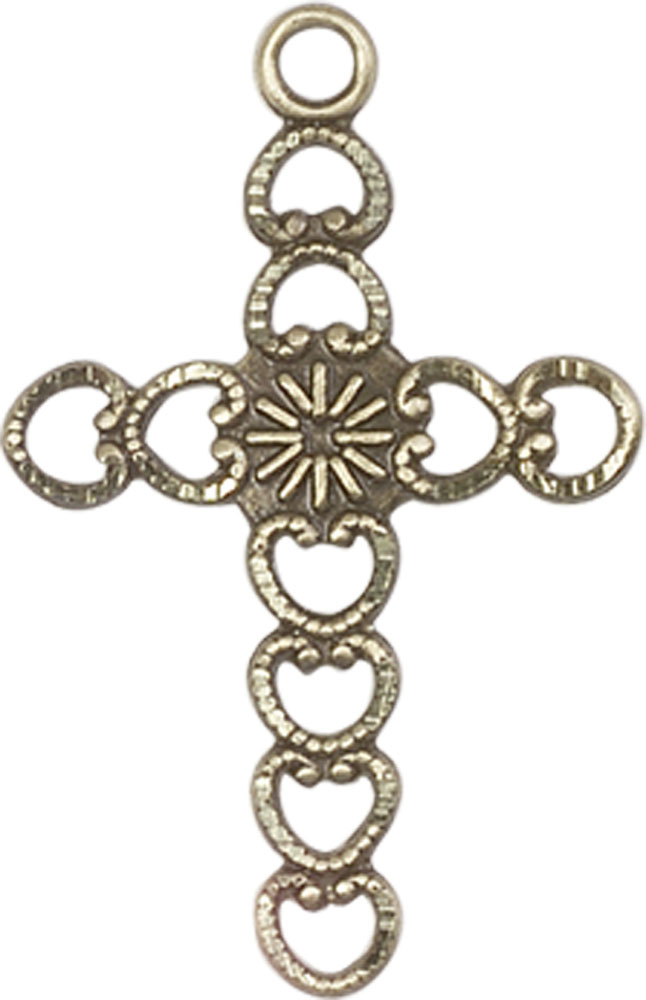 14kt Gold Filled Hearts w/Sunburst Medal