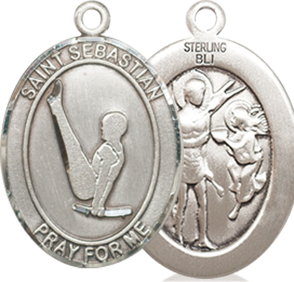 Sterling Silver Saint Sebastian Gymnastics Medal