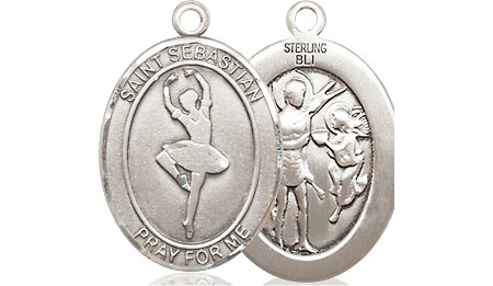 Sterling Silver Saint Sebastian Dance Medal