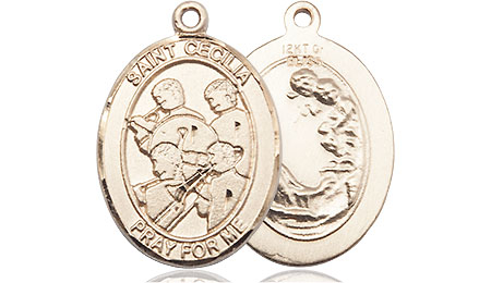 14kt Gold Filled Saint Cecilia Marching Band Medal
