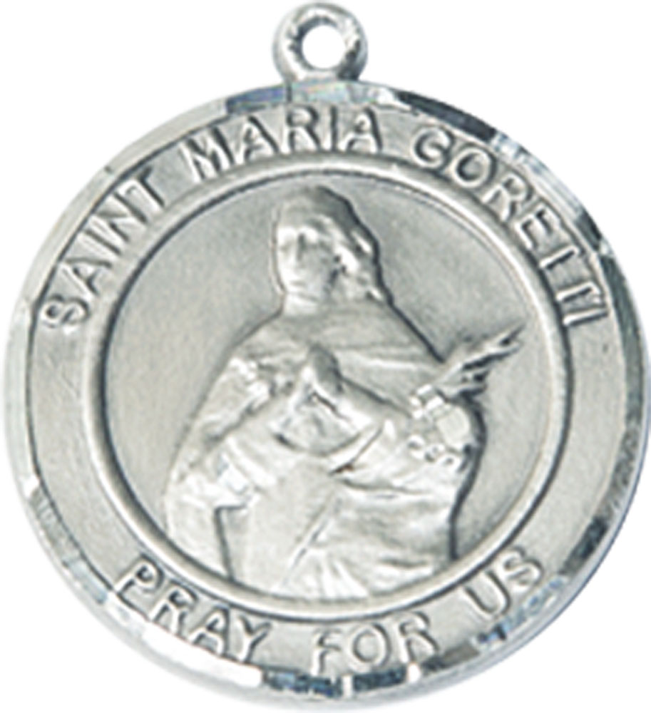 Sterling Silver Saint Maria Goretti Medal