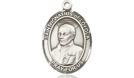 Sterling Silver Saint Ignatius of Loyola Medal - With Box