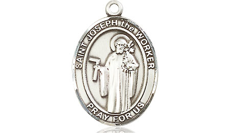 Sterling Silver Saint Joseph the Worker Medal