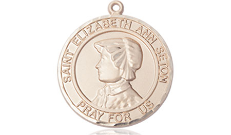 14kt Gold Filled Saint Elizabeth Ann Seton Medal