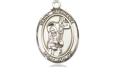 Sterling Silver Saint Stephanie Medal