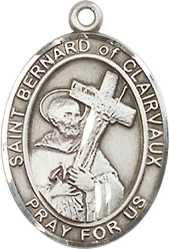 Sterling Silver Saint Bernard of Clairvaux Medal