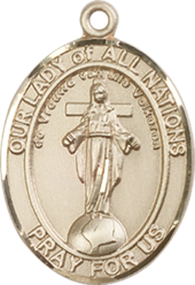 14kt Gold Filled Our Lady of All Nations Medal