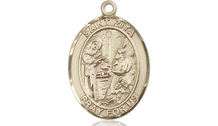 14kt Gold Filled Saint Zita Medal