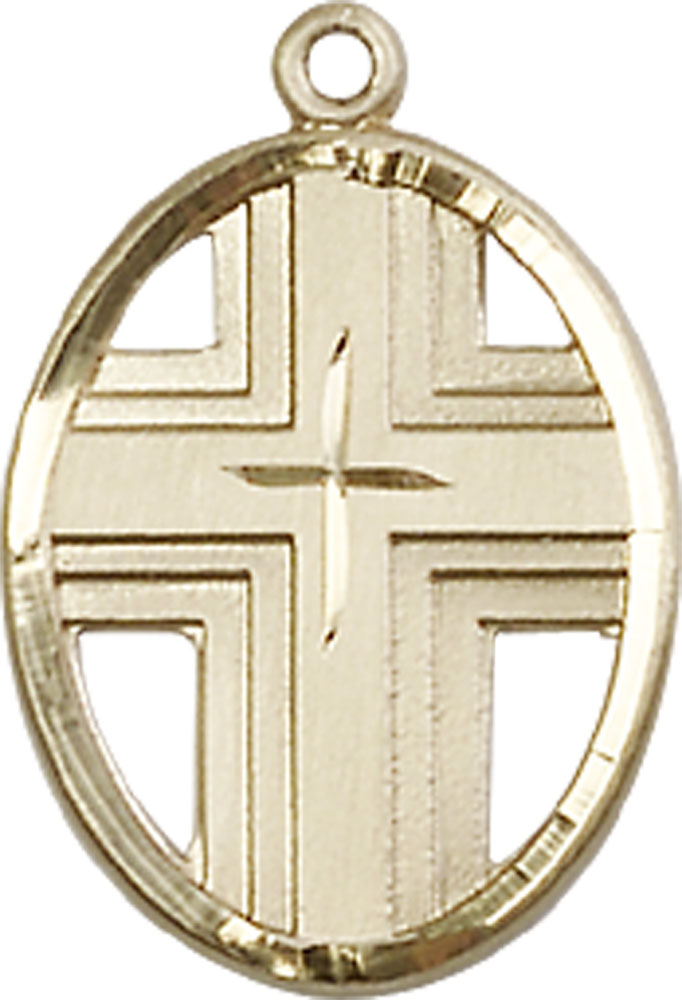 14kt Gold Cross Medal