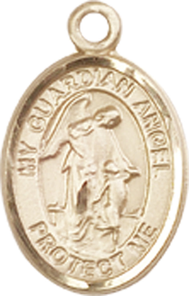 14kt Gold Guardian Angel Medal
