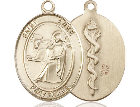 14kt Gold Filled Saint Luke the Apostle Doctor Medal
