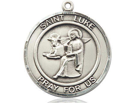 Sterling Silver Saint Luke the Apostle Medal