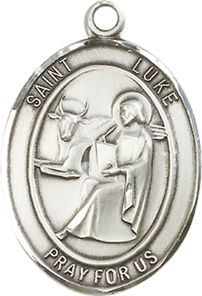 Sterling Silver Saint Luke the Apostle Medal