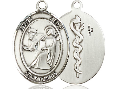 Sterling Silver Saint Luke the Apostle Doctor Medal