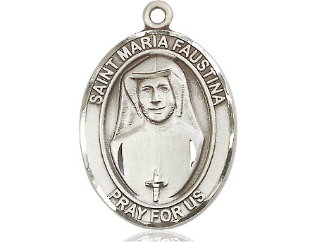 Sterling Silver Saint Maria Faustina Medal