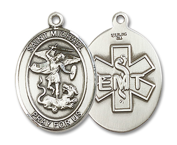 Sterling Silver Saint Michael EMT Medal