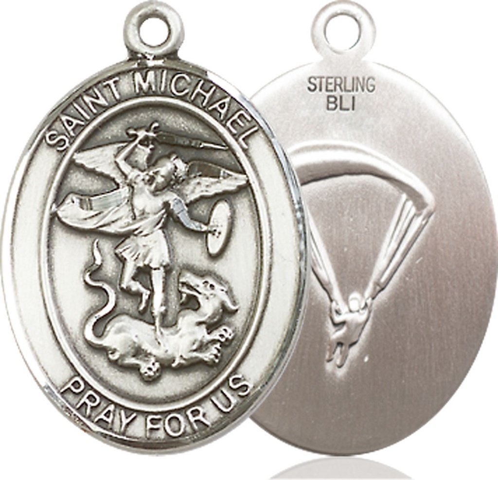 Sterling Silver Saint Michael Paratrooper Medal