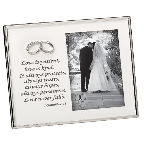7&quot;H Love Is Patient frame fits 4x6