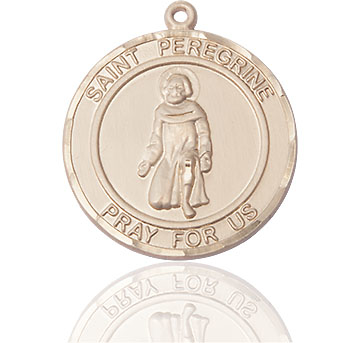 14kt Gold Filled Saint Peregrine Medal