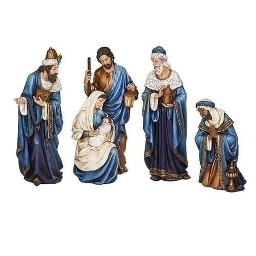 Nativity 4 Piece  Blue - Christmas