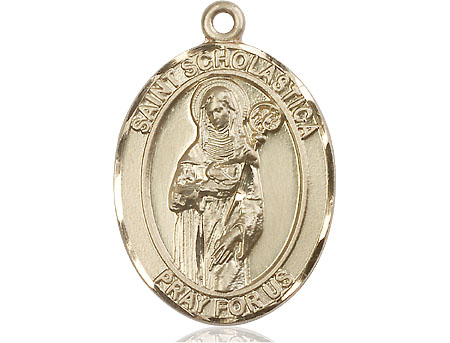 14kt Gold Filled Saint Scholastica Medal