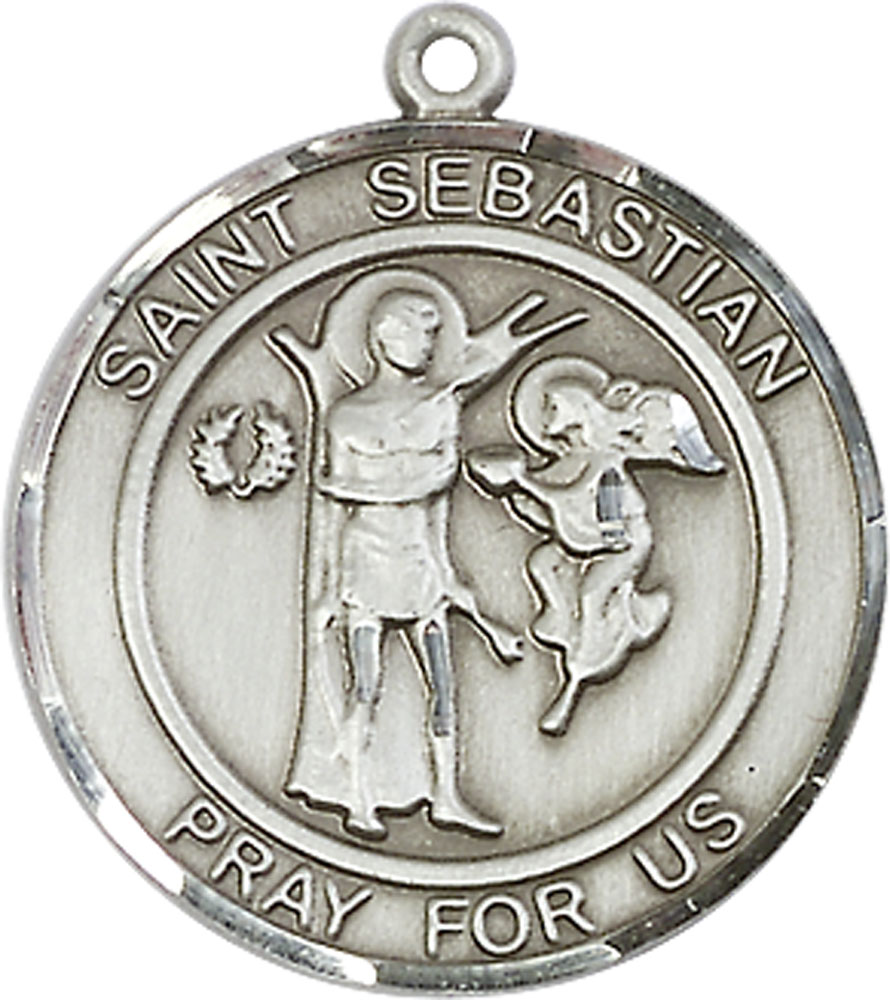 Sterling Silver Saint Sebastian Medal