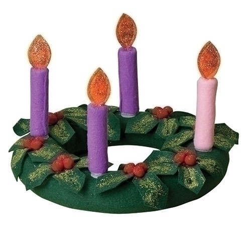 9.75&quot; Fabric Advent Wreath W/ - Christmas