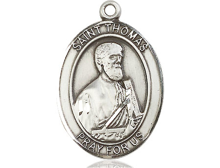 Sterling Silver Saint Thomas the Apostle Medal