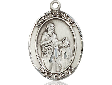 Sterling Silver Saint Zachary Medal
